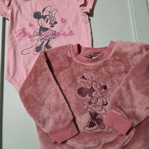 Pink Minnie Mouse Baby Outfit Set